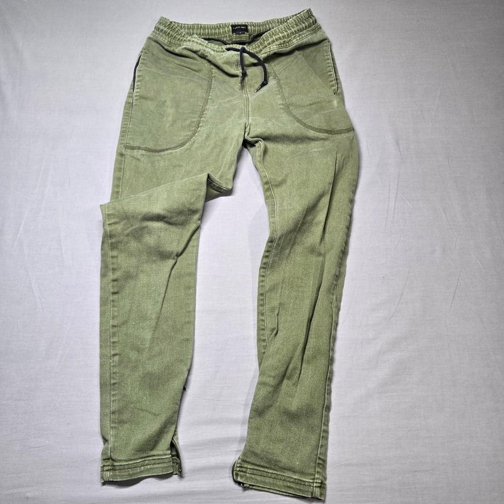 I Love Ugly Zespy Pants Green Ankle Zip Drawstring Elastic Waist Size Large
